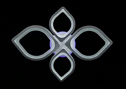Люстра стельова LED Splendid Ray LK30/2+2+A, 120W, білий, метал, акрил, сучасний стиль - мініатюра 4