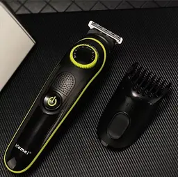 Професійна бездротова машинка Kemei KM-696 для стрижки волосся 5в1с USB та LED-дисплеєм 5вт Чорний - мініатюра 9