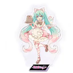 Акрилова фігурка Хацуне Міку з котиком Hatsune Miku 10 см