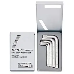 Комплект ключів Г-подібних М5-М12 Toptul hoz0007579