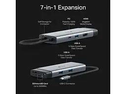 Мультипортовий адаптер TP-LINK UH7021C Grey - мініатюра 5