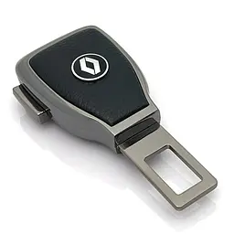 Заглушка перехідник ременя безпеки з логотипом Renault Темний хром 1 шт