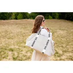 Сумка Childhome Mommy bag Signature - Canvas White, біла (CWMBBSCOW) - мініатюра 26