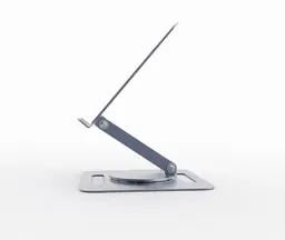 Підставка для ноутбука до 15.6" Gembird NBS-DR1-01, Silver, алюмінієва, поворотна (на 360°) - мініатюра 2