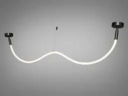 Люстра стельова LED Diasha 9610-1500BHR Мотузка, 17W, чорний хром, сучасний стиль для коридору, вітальні, спальні, кухні - мініатюра 2