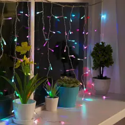 Гірлянда ColorWay Бахрома 3мx0.6м 100Led IP20 кольорова (CW-GF-100L36VMC) - мініатюра 11