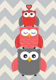 Комплект картин за номерами Riviera Blanca Cute owls (ITR-063) 3 шт в наборі - мініатюра 3