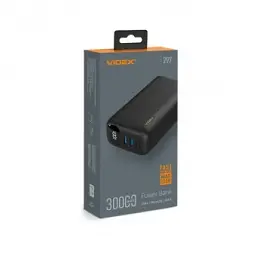 Повербанк VIDEX VPB-297 22.5W QC+PD Black 30000mAh Power Bank