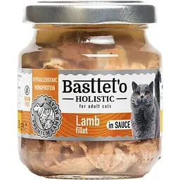 Вологий корм для котів Basttet'o Holistic шматочки філе ягня в соусі 130 г