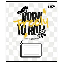 Зошит шкільний Yes Born to skate А5 12 аркушів клітинка 25 шт. (768714) - мініатюра 2