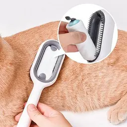 Щітка для тварин Pet Gravity Pet Grooming Comb 4в1 для сухого та вологого вичісування собак та котів рожевий - мініатюра 2