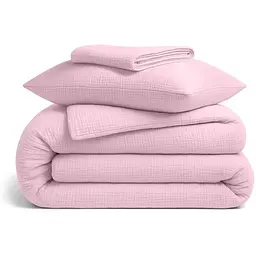 Комплект постільної білизни Cosas Baby blush CS1 Підлітковий муслін фламінго (Muslin_009BabyBlush_El90-009BabyBlush_155)