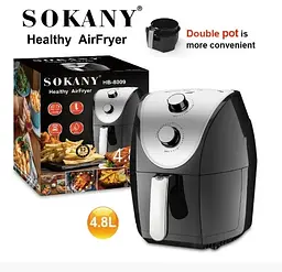 Мультипіч Sokany HB-8009 (Аерофритюрниця, Аерогриль, Запікання) - мініатюра 2