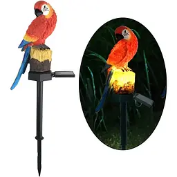 Ліхтар садовий SOLAR PARROT / Світильник для саду Папуга на сонячній батареї - мініатюра 3