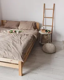 Постільна білизна полуторна Dushka Home Варена бавовна 20488 160х215 см бежева