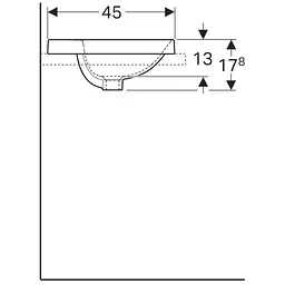 Умивальник Geberit Variform 55x45 Білий 500.741.01.2 - мініатюра 2