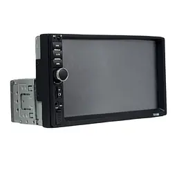 Автомагнітола 1DIN 7018В коротка база  з сенсорним екраном Bluetooth USB SD з підтримкою камери заднього виду Чорний - мініатюра 2