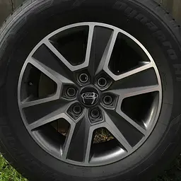 Ковпачки на титани Ford 59/56 мм пластик гладкі Чорні (Оригінал) 4 шт - мініатюра 2