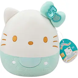 М'яка іграшка Squishmallows Hello Kitty Хеллоу Кітті у смарагдовому 20 см (SQSN00498) - мініатюра 6