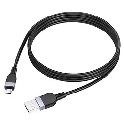 Дата кабель Hoco X109 Energy silicone USB to MicroUSB (1m) Black - мініатюра 2