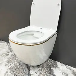 Підвісний унітаз VBI Vulcano gold edge VBI-020402, Золотий - мініатюра 3