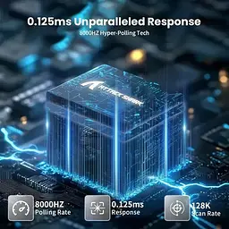 Ігрова магнітна клавіатура ATTACK SHARK X68 HE,RGB,Rapid Trigger, Білий - мініатюра 5