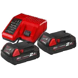 Енергокомплект Li-Ion MILWAUKEE, M18 NRG-202 (ЗУ M12-18C, 2х2Аг В2)