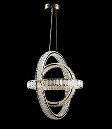 Люстра стельова LED Splendid Ray L950-500/3, 3 лампи, золота, регульована висота 60-160 см, сучасний стиль для дому