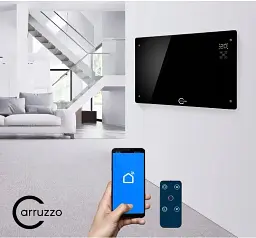 Конвекторний обігрівач Carruzzo Q20F1 2в1 2500W Wi-Fi Smart Black - мініатюра 4