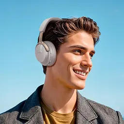 Накладні навушники Hoco Tone W53 Plus, ANC, BT headphones, BT5.4, 800mAh, 90h, Type-C, AUX, grey - мініатюра 5