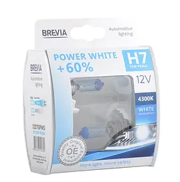 Галогенова лампа Brevia H7 12V 55W PX26d Power White +60% 4300K S2(12070PWS)
