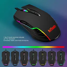 Ігровий комплект RedThunder K10: клавіатура, миша та підставка для зап’ясть RGB - мініатюра 2