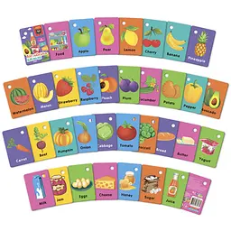 Карточки на кольце Vladi Toys Еда английский язык VT5000-17  - миниатюра 2