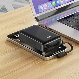 Павербанк ACEFAST M4 20000mAh PD 67W зовнішній акумулятор швидка зарядка LED чорний - мініатюра 8