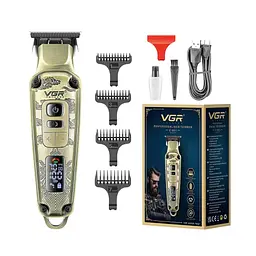 Машинка для стрижки волосся VGR V-901 LED-дисплей акумуляторна 1600mAh 5W Gold (3_05172) - мініатюра 2