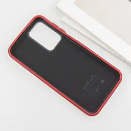 Шкіряний чохол Leather Case Metal Buttons для Samsung Galaxy A25 5G Red - мініатюра 4