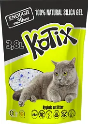 Наповнювач для котячого туалету Kotix силікагелевий 3.8 л KN7592
