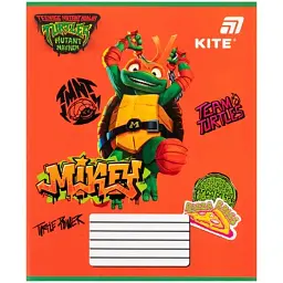 Зошит Kite Ninjia Turtles, 12 аркушів, коса лінія (NT26-235), в асортименті - мініатюра 8