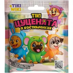 Стретч-іграшка у вигляді тварини Tiki Wiki. Тікі Цуценята в костюмчиках (SQ054)