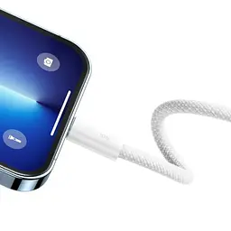 Дата кабель Baseus Dynamic Series Type-C to Lightning 20W (2m) (CALD0001) White - мініатюра 2