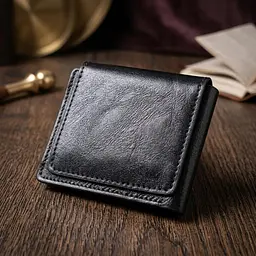 Гаманець унісекс з монетницею із глянсової натуральної шкіри GRANDE PELLE 16806 чорний - мініатюра 4