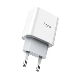 Мережевий зарядний пристрій Hoco C76A Plus Speed source PD20W charger білий - мініатюра 3