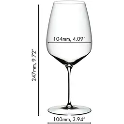 Келих для червоного вина Riedel Veloce Cabernet 825 мл набір 2 шт. прозорий (6330/0) - мініатюра 4