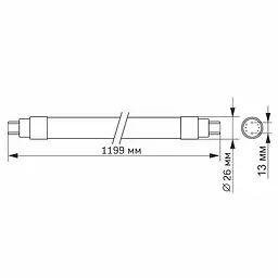 LED FITO лампа Videx T8F 18W 1.2m (27000-000) - мініатюра 5