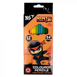 Олівці кольорові Yes Ninja, 12/24 кольори