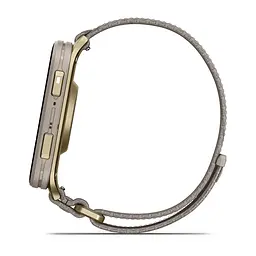 Смарт-годинник Garmin Venu X1 Soft Gold Titanium with French Grey Nylon (010-02980-33) - мініатюра 2