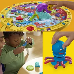 Набір для творчості з пластиліном Play-Doh Fold & Go Playmat Starter Set зі складним килимком для зберігання, (F9143) - мініатюра 14