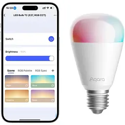 Світлодіодна лампа Aqara Smart LED Bulb T2 RGB (LB-L02D) [154101] - мініатюра 2