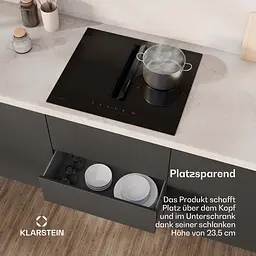 Витяжка та індукційна ваильна поверхня Klarstein Chef-Fusion DownAir System (10045303) - мініатюра 5