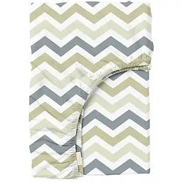 Простирадло Cosas на резинці в дитяче ліжечко 70х140 beige zigzag, бежевий (ZigGreyBeige_70x140x12)